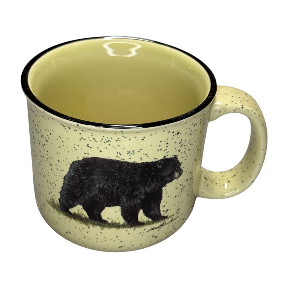 Design Impressions Black Bear Campfire Mug Wildlife Art Dann Jacobus 2004 - Picture 4 of 9
